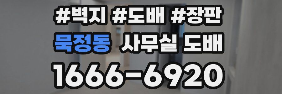 묵정동 사무실 도배