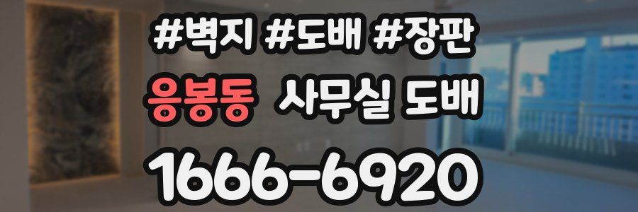 응봉동 사무실 도배