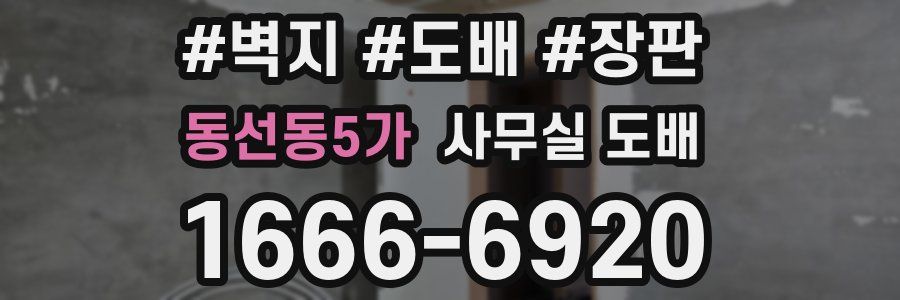 동선동5가 사무실 도배