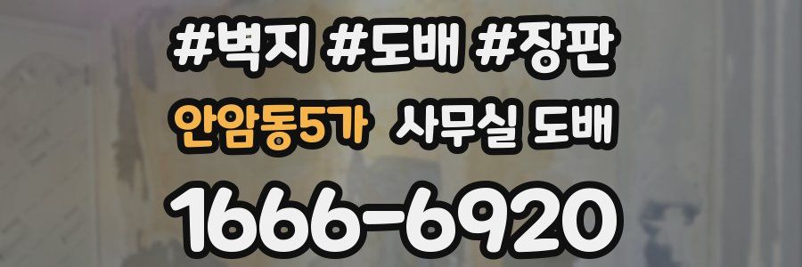 안암동5가 사무실 도배