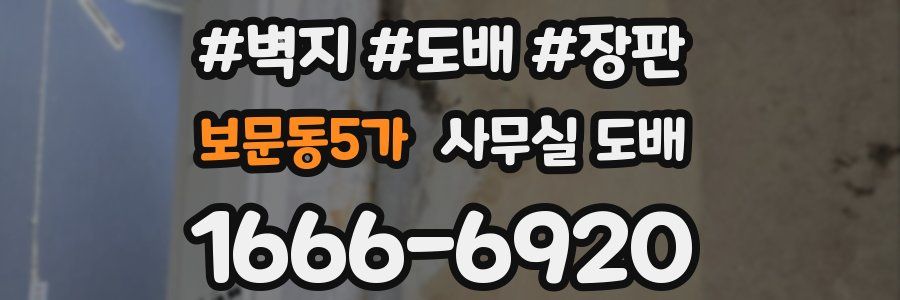 보문동5가 사무실 도배