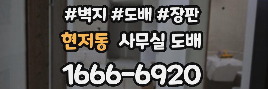현저동 사무실 도배