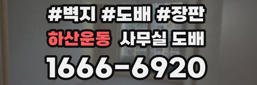 하산운동 사무실 도배