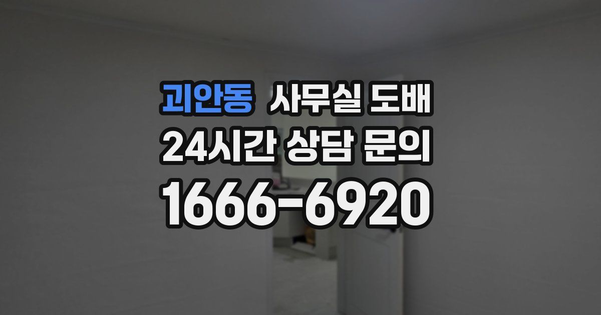 괴안동 사무실 도배