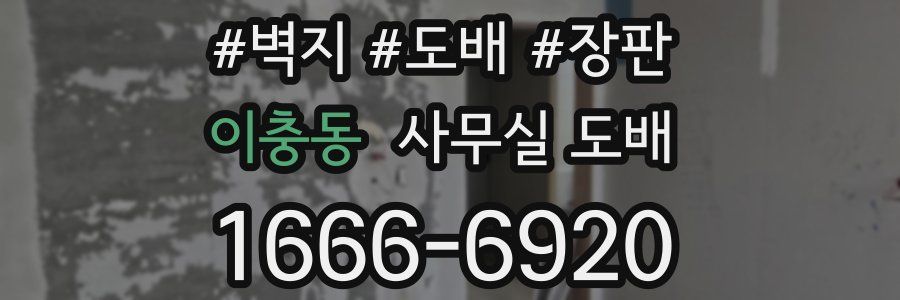이충동 사무실 도배