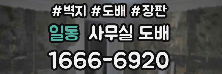 일동 사무실 도배