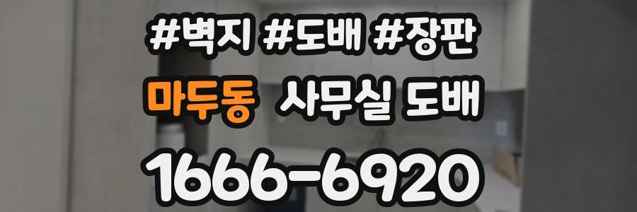 마두동 사무실 도배