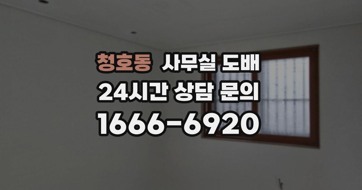 청호동 사무실 도배