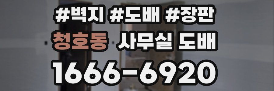 청호동 사무실 도배