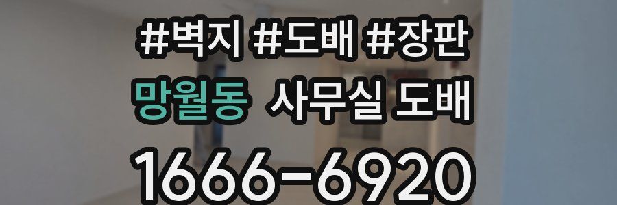 망월동 사무실 도배
