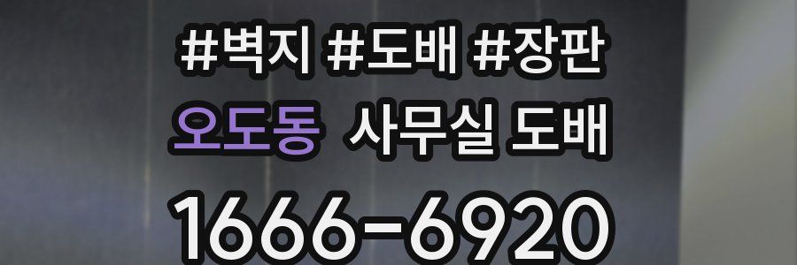 오도동 사무실 도배