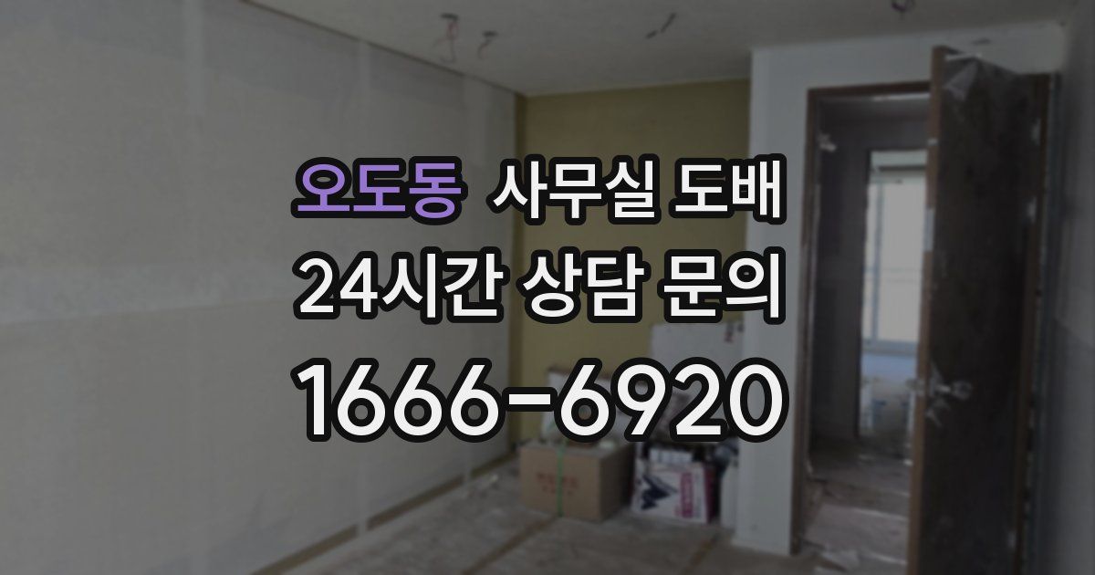 오도동 사무실 도배