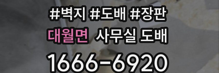 대월면 사무실 도배