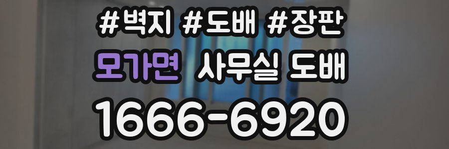 모가면 사무실 도배
