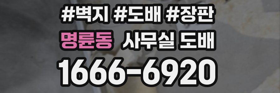 명륜동 사무실 도배