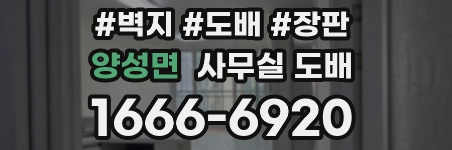양성면 사무실 도배