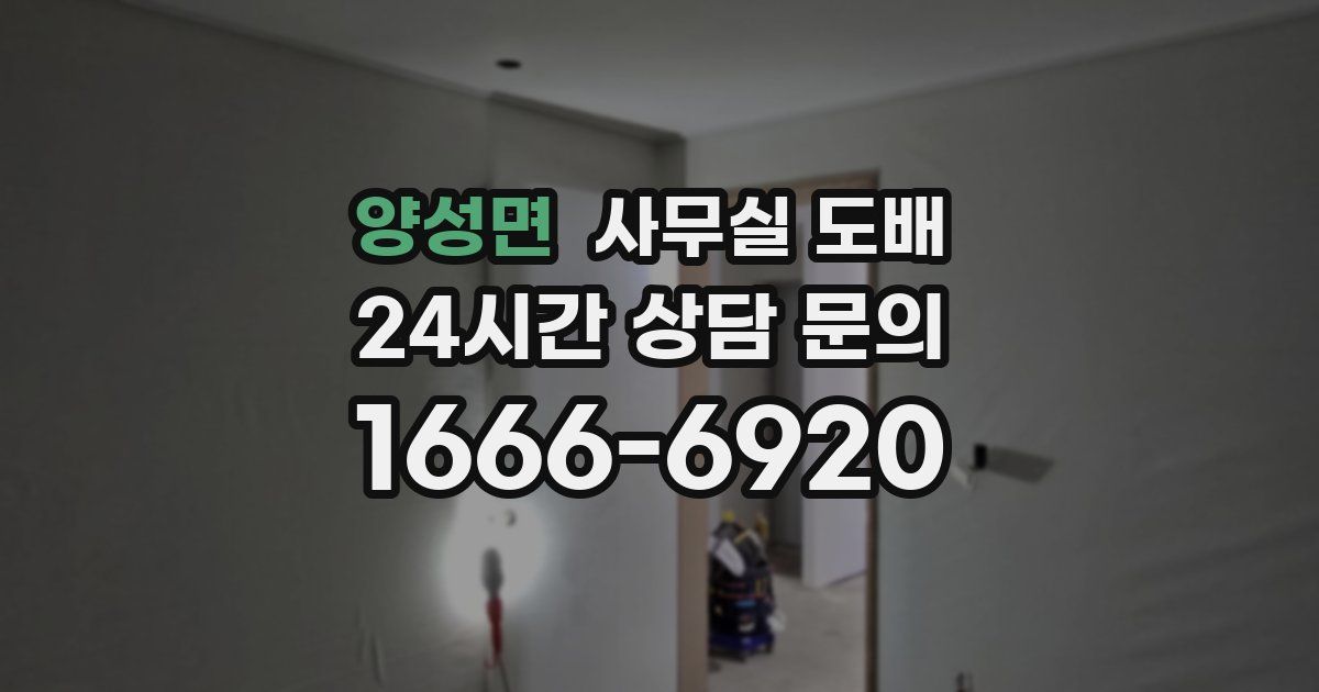 양성면 사무실 도배