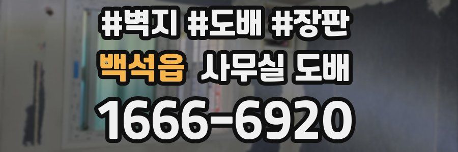 백석읍 사무실 도배