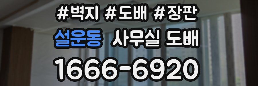 설운동 사무실 도배