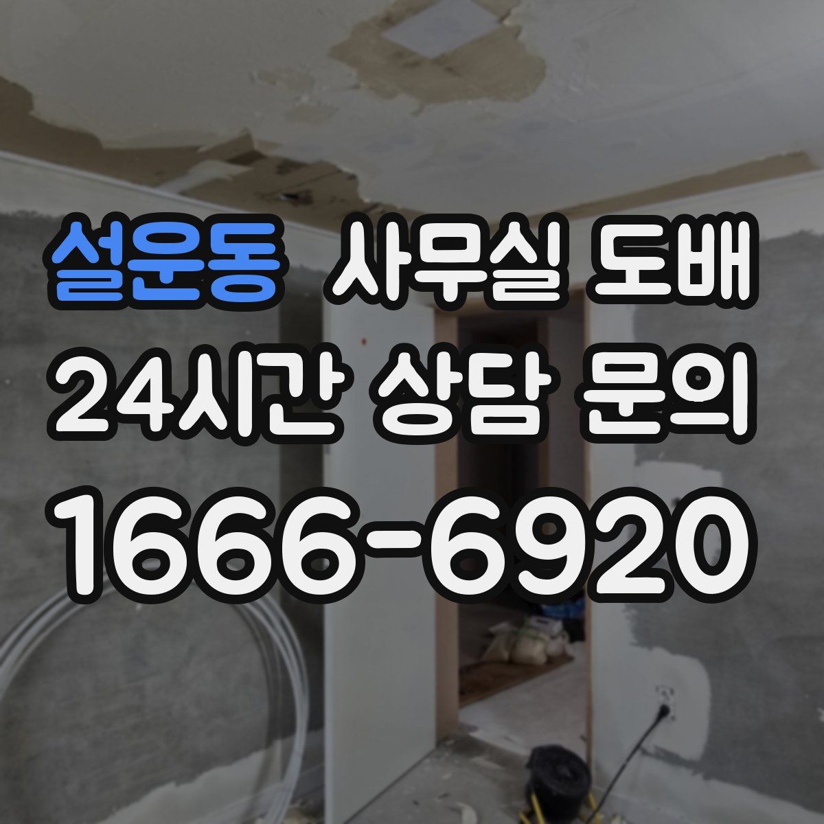 설운동 사무실 도배