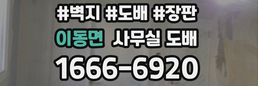 이동면 사무실 도배