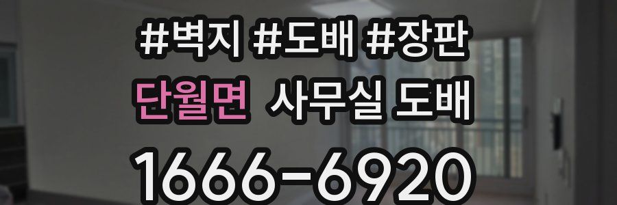 단월면 사무실 도배