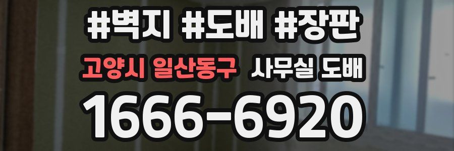 고양시 일산동구 사무실 도배