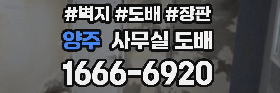 양주 사무실 도배