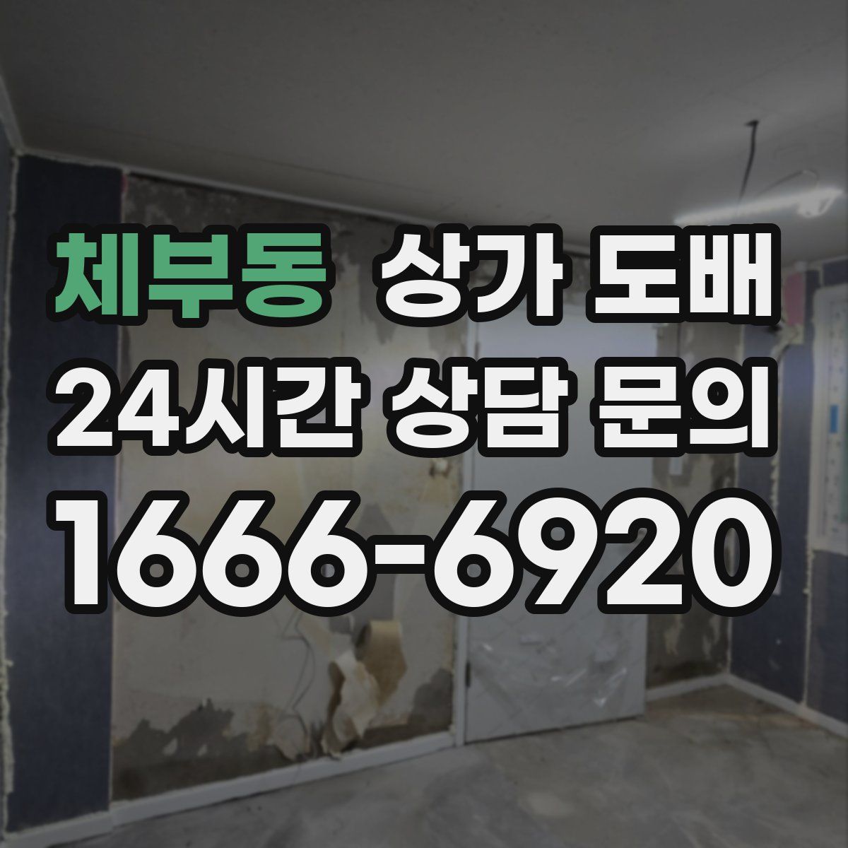체부동 상가 도배