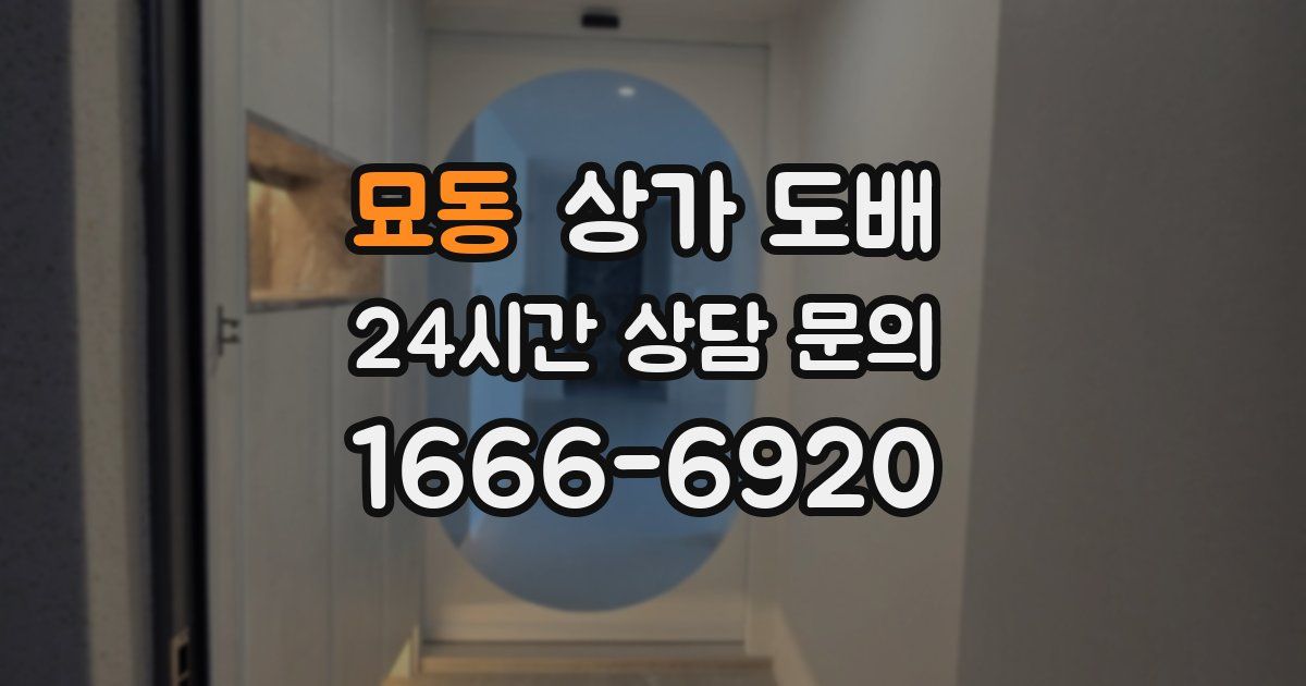 묘동 상가 도배
