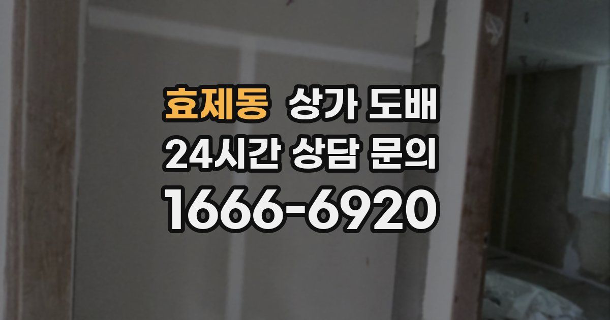 효제동 상가 도배