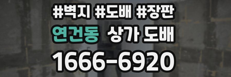 연건동 상가 도배
