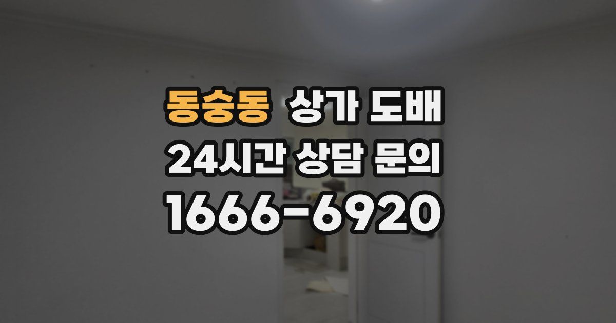 동숭동 상가 도배