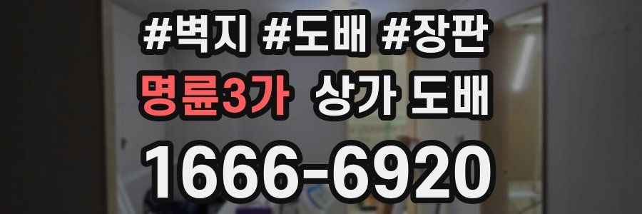 명륜3가 상가 도배