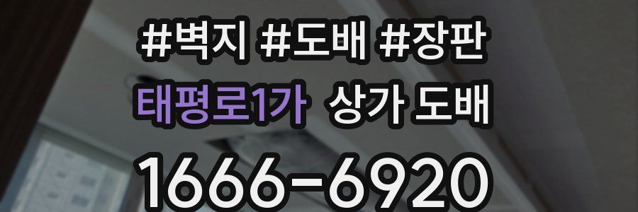 태평로1가 상가 도배