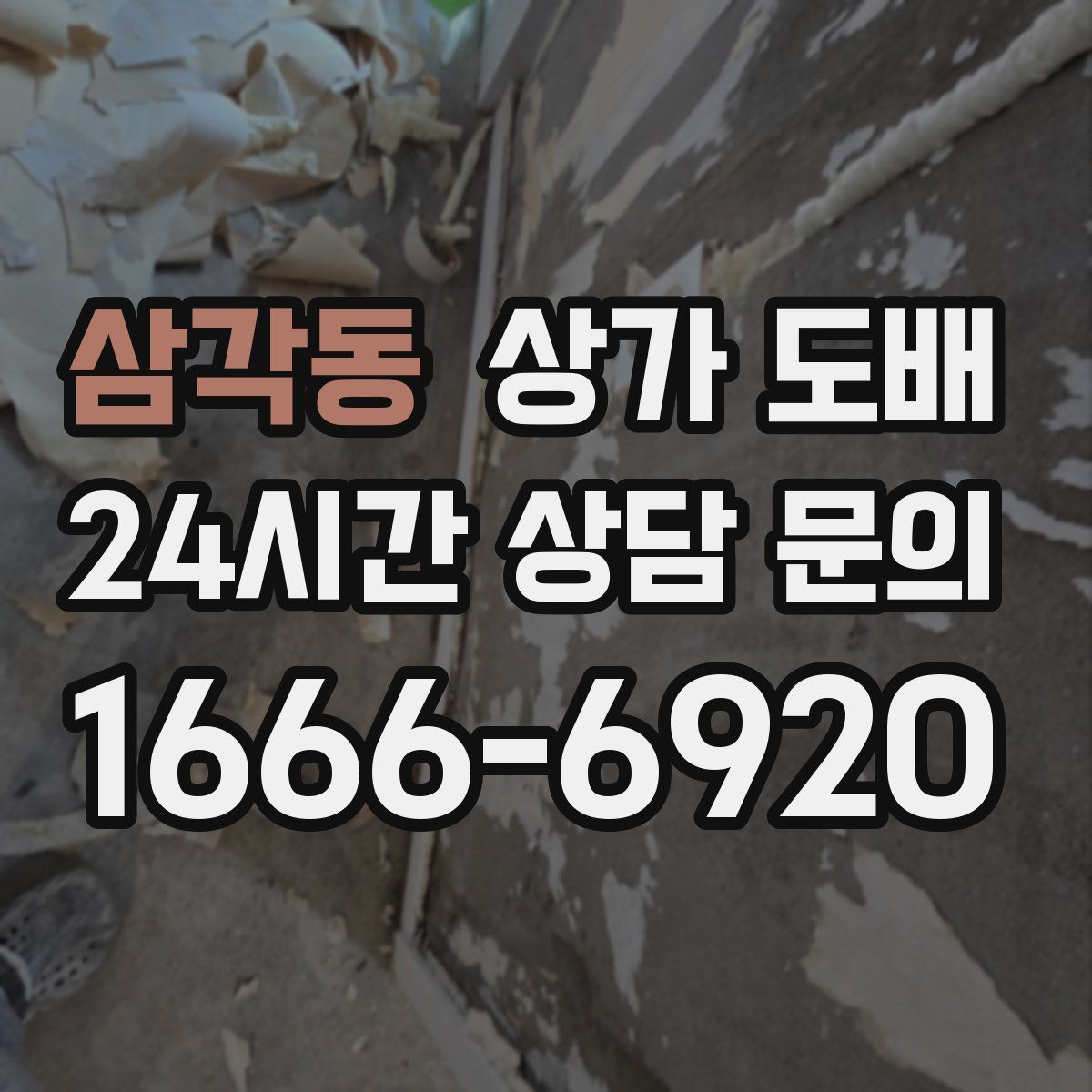 삼각동 상가 도배