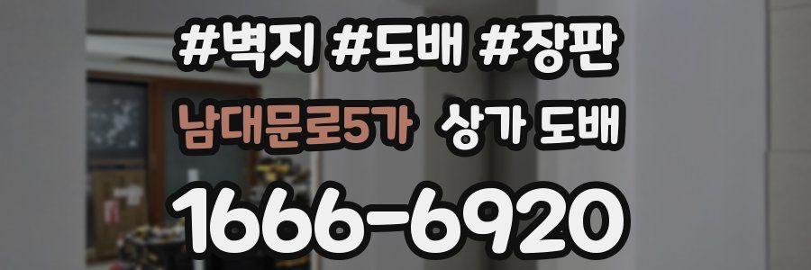 남대문로5가 상가 도배