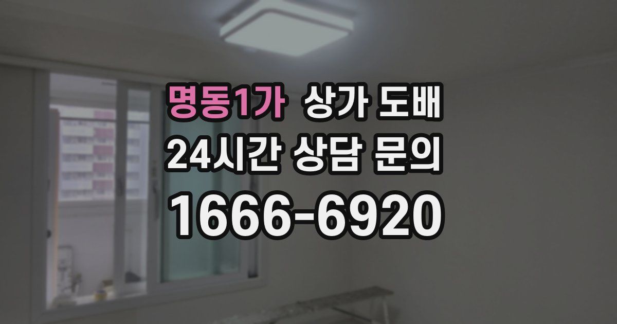 명동1가 상가 도배