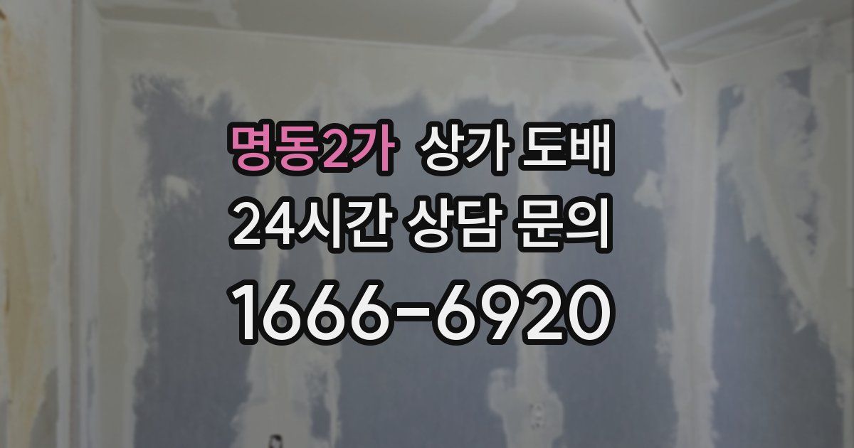 명동2가 상가 도배