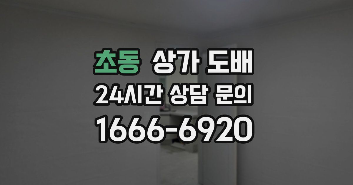 초동 상가 도배