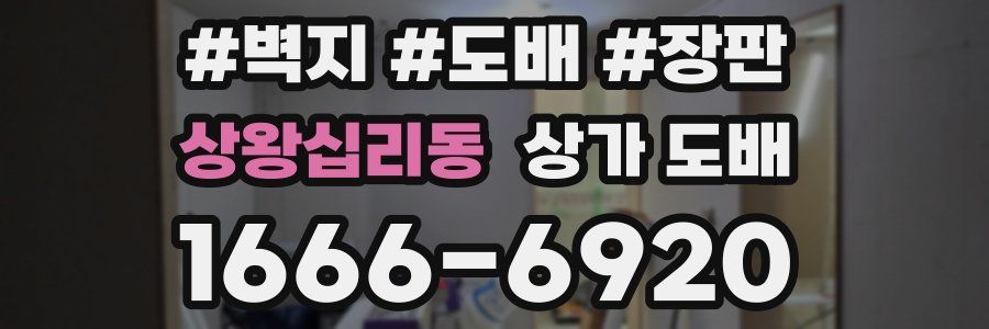 상왕십리동 상가 도배