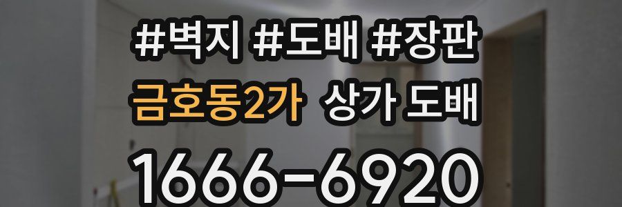 금호동2가 상가 도배
