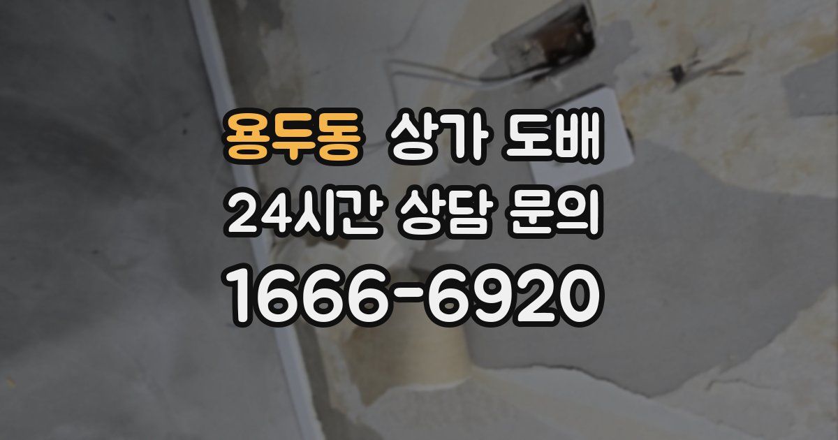 용두동 상가 도배