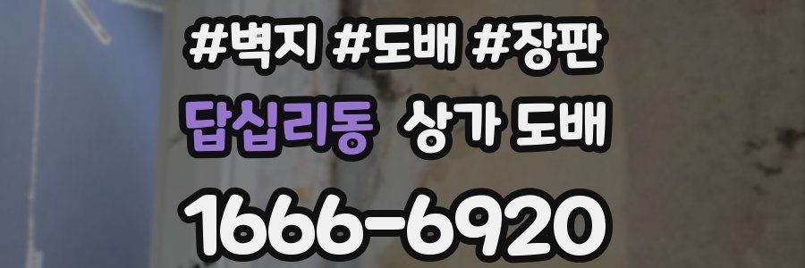 답십리동 상가 도배