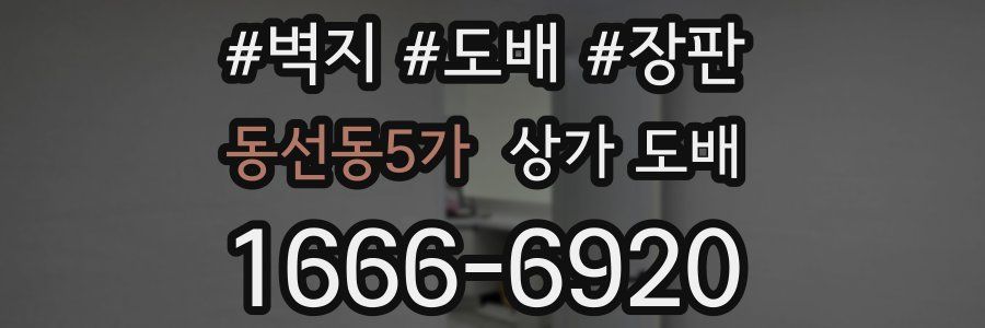 동선동5가 상가 도배