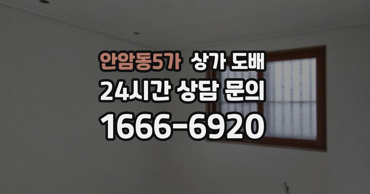 안암동5가 상가 도배