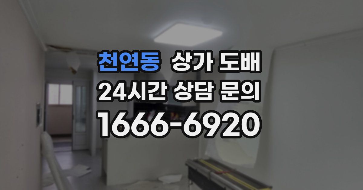 천연동 상가 도배
