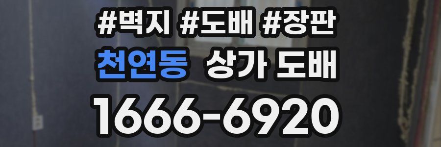 천연동 상가 도배