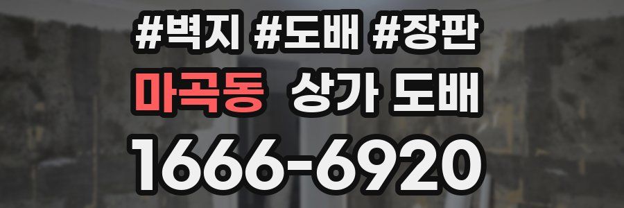마곡동 상가 도배