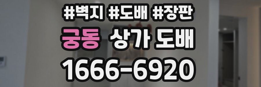 궁동 상가 도배